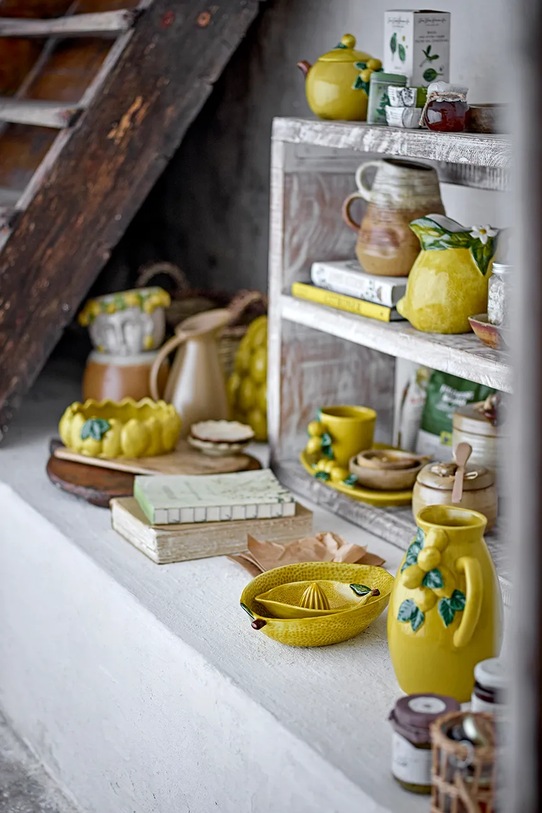 Bloomingville presa de citrice Limone 15,5 x 5 x 10,5 cm 82061440 galben