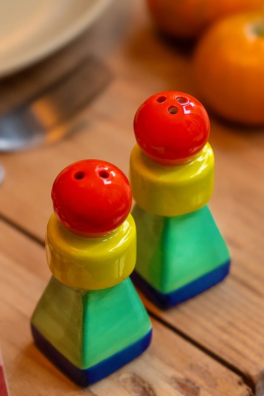 Bucătărie și bar Helio Ferretti solniță și piperniță Geometirc 122744 multicolor