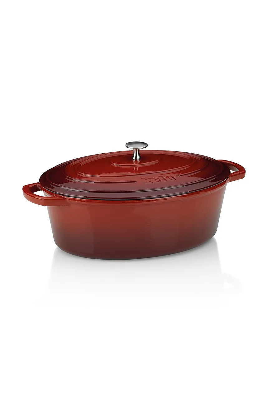 Kela tavă de copt din fontă Calid 6,5 L rosu KE.11942