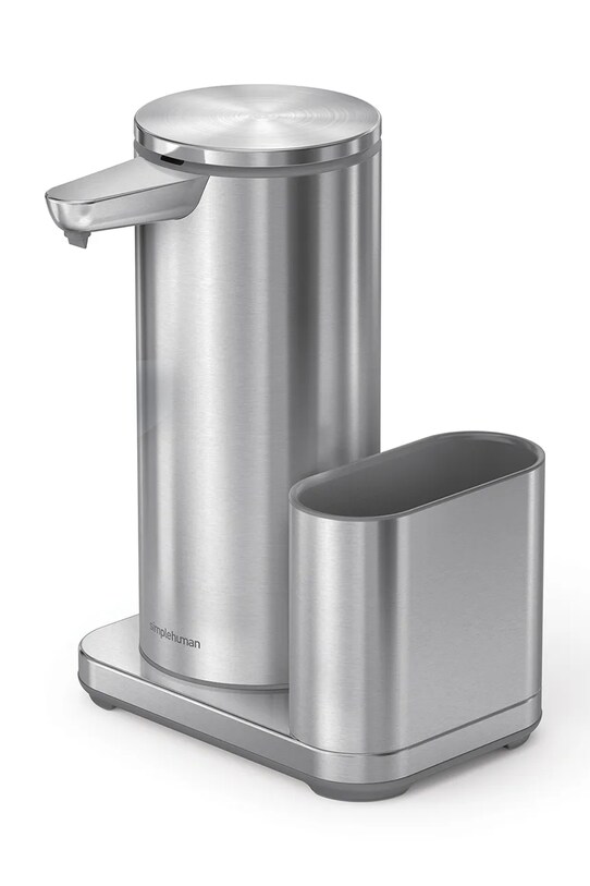 Kuchnia i bar Simplehuman dozownik bezdotykowy z pojemnikiem na gąbkę Sensor Pump 414 ml ST1077 szary