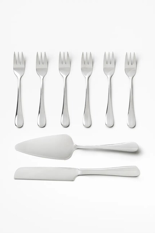 Komplet jedilnega pribora za torto Printworks The Essentials 9-pack bela PW00701
