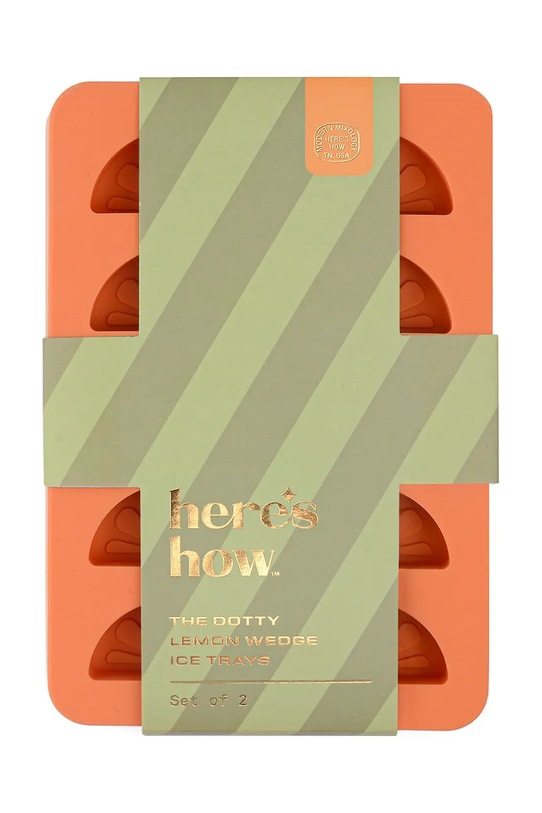 Kuchyňa a bar Forma na ľad Here's How The Dotty 15,5 cm 2-pak HHC139UK oranžová