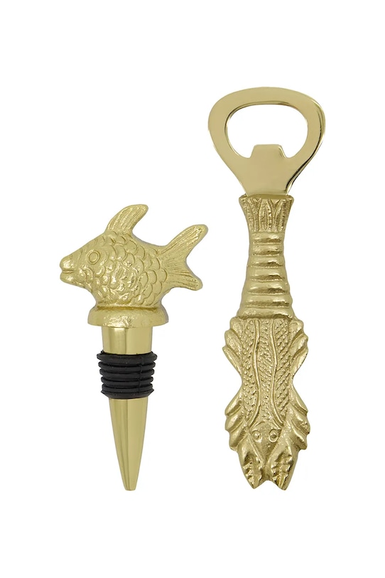 House Doctor dop de vin și deschizător de bere HDFish 11 cm galben 267620010