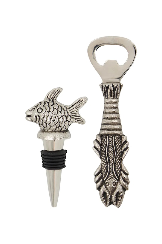 House Doctor dop de vin și deschizător de bere HDFish 11 cm gri 267620011