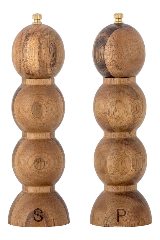 Bloomingville râșnițe de sare și piper Clancy 7 x 23,5 cm 2-pack maro 82072655