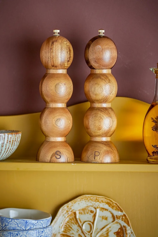 Bloomingville râșnițe de sare și piper Clancy 7 x 23,5 cm 2-pack 82072655 maro AA00