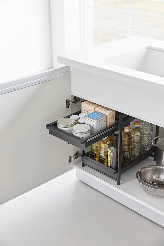 Kuchnia i bar Yamazaki organizer do szafki kuchennej 1461 czarny