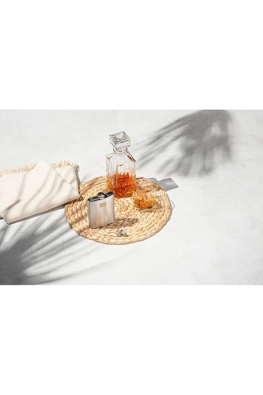 Vacu Vin piersiówka z lejkiem 9,6 x 18 x 2,8 cm szary 78633606