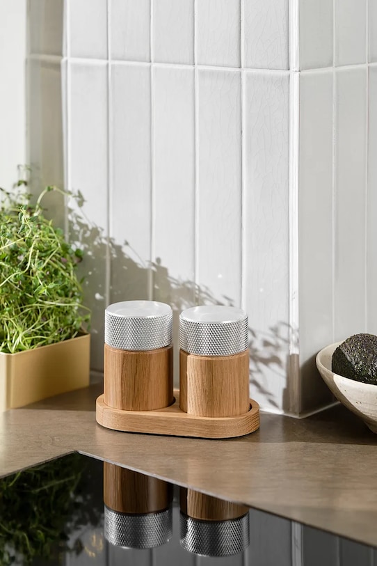 Kuchnia i bar Gejst młynki do soli i pieprzu Sina 9 x 6 cm G00321 szary