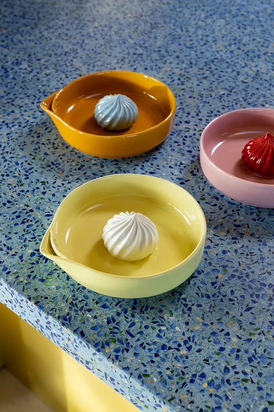 &k Amsterdam wyciskarka do cytrusów z kamionki 18 x 16 x 5 cm żółty 2843.05