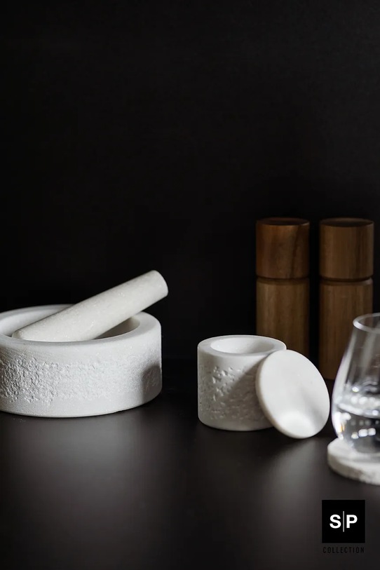 S|P Collection moździerz z marmuru 16 x 6 cm biały 855081