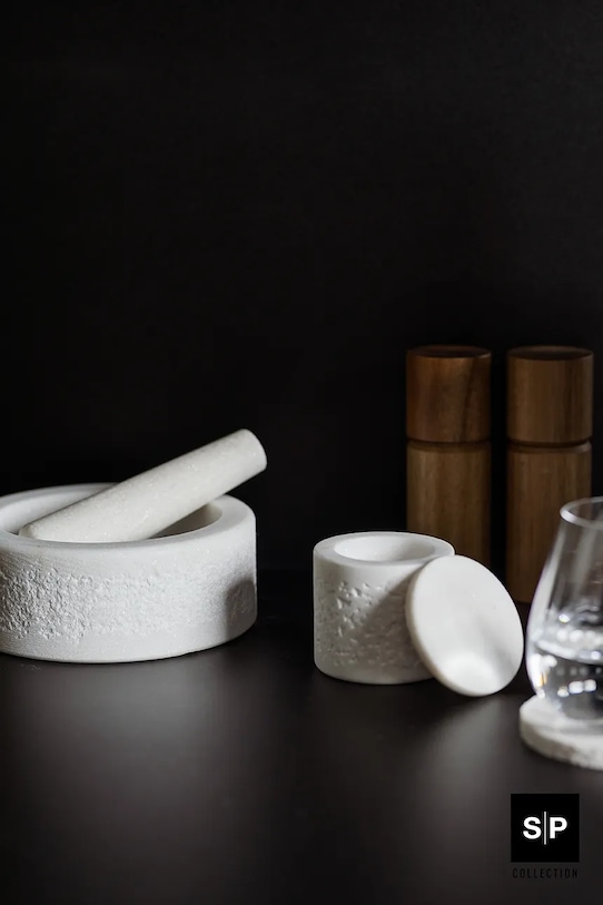 S|P Collection mojar din marmură 16 x 6 cm alb 855081