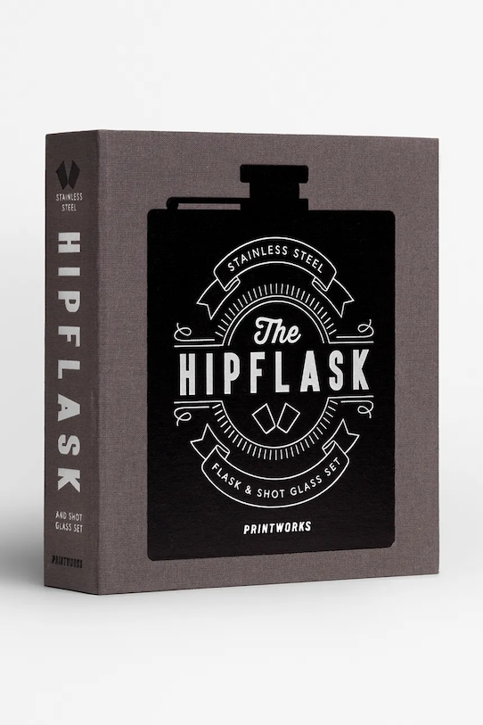 Kuchnia i bar Printworks piersiówka z lejkiem i dwoma kieliszkami stalowa PW00648 szary