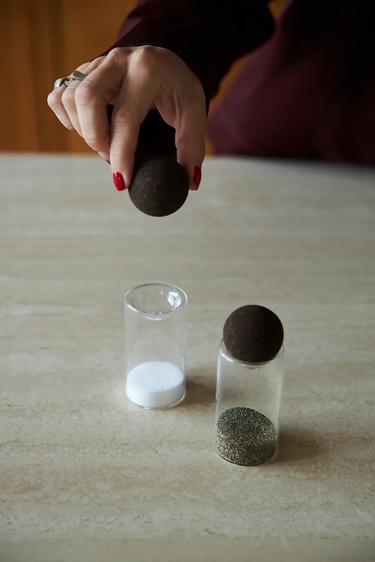 Sagaform solniczka i pieprzniczka ze szkła borokrzemianowego 4,5 x 11,5 cm 5018327 transparentny AA00