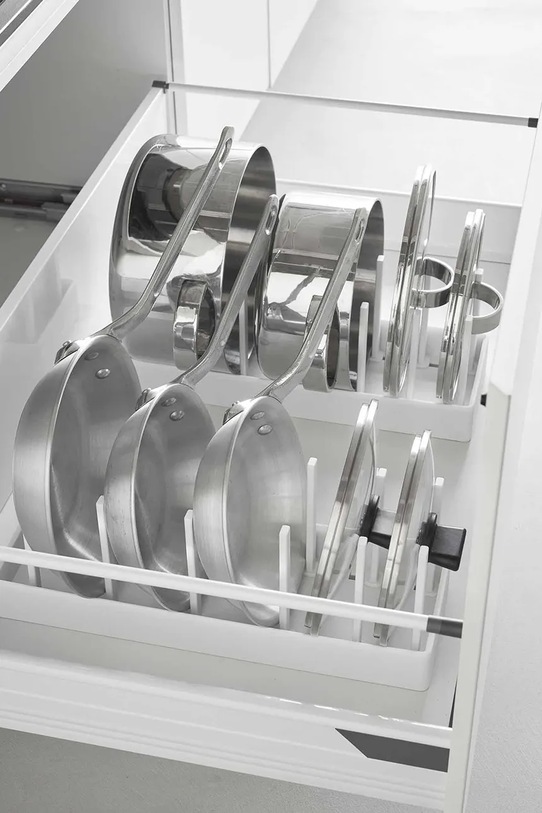 Plastový kuchynský organizér Yamazaki 40 x 14,1 x 14 cm biela 1361.