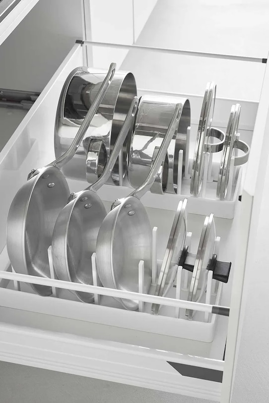 Plastový kuchynský organizér Yamazaki 40 x 14,1 x 14 cm biela 1361.