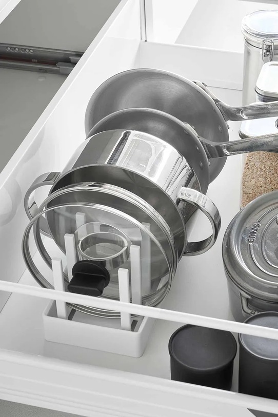 Plastový kuchynský organizér Yamazaki 40 x 14,1 x 14 cm 1361. biela