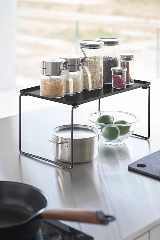 Kuchyňa a bar Oceľová kuchynská polica Yamazaki 40,9 x 24 x 19 cm 1368. čierna