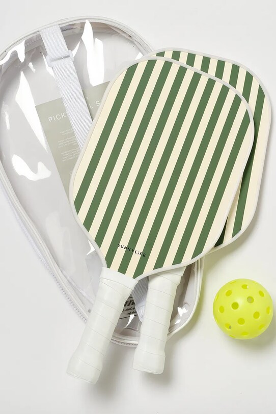 Set vesla i lopta za plažu SunnyLife Pickleball Set The Vacay Olive S51WPBOL zelena AA00