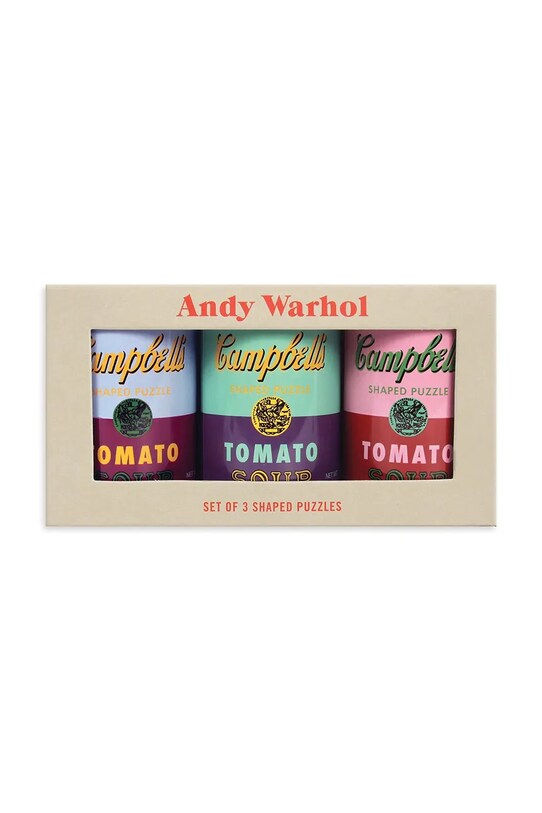 Galison puzzle într-o cutie Andy Warhol Soup Cans 3-pack 66930 multicolor