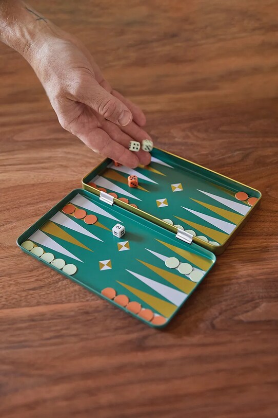 Gentlemen's Hardware joc de societate Backgammon verde GEN851UK