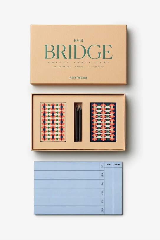 Lifestyle Επιτραπέζιο παιχνίδι Printworks Bridge S 23 × 14 × 4 cm PW00719 μπεζ