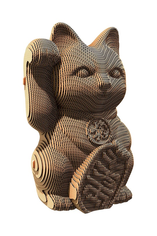 Cartonic puzzle 3d Lucky Cat 30 × 20 × 6 cm beżowy CARTLUCK