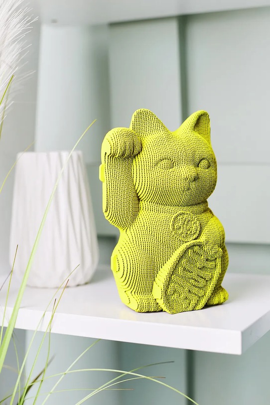 Cartonic puzzle 3d Lucky Cat 30 × 20 × 6 cm CARTLUCK beżowy
