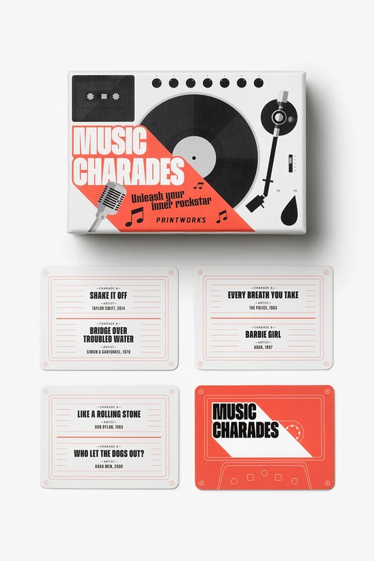 Printworks gra karciana Music Charades 15 x 10 x 5 cm PW00716 multicolor AA00