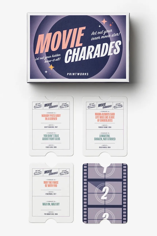 Παιχνίδι λέξεων Printworks Movie Charades 10 x 15 x 5 cm PW00717 πολύχρωμο AA00