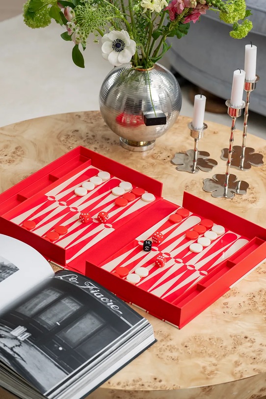 Printworks gra planszowa Art of Backgammon 30,5 x 22 cm PW00756 czerwony