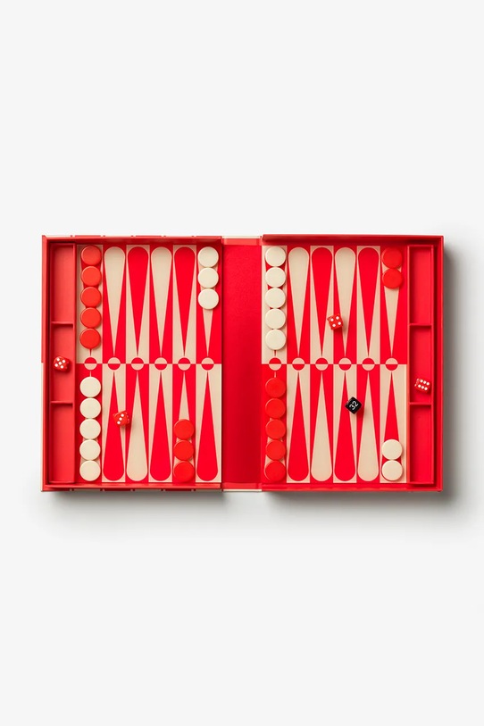 Lifestyle Printworks gra planszowa Art of Backgammon 30,5 x 22 cm PW00756 czerwony