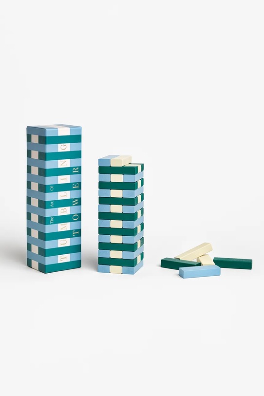 Printworks gra zręcznościowa Tumbling Towers 28,5 × 8,5 × 8 cm PW00758 niebieski AA00