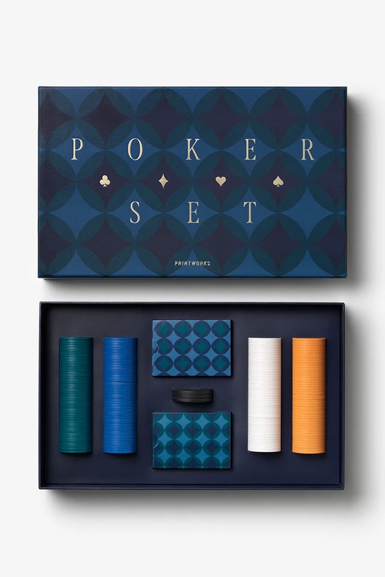Printworks gra w pokera Art of Poker 22,5 x 36 cm PW00765 granatowy AA00