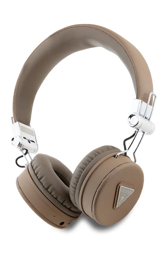 Guess căști wireless Grained Classic Round Shape maro GUBH70PGTSPSW