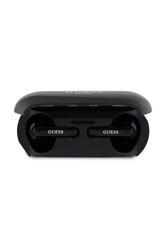 Бездротові навушники Guess Elongated Metalic Printed Logo чорний GUTWSC2MCDSK
