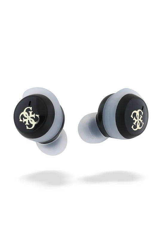 Guess słuchawki douszne bezprzewodowe Iridescent 4G Printed Logo GUTWSJ144ESK czarny AA00