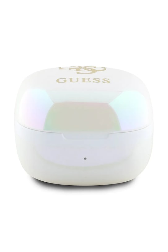 Bezdrôtové slúchadlá Guess Iridescent 4G Printed Logo biela GUTWSJ144ESH