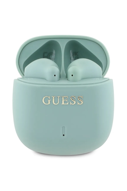 Guess słuchawki douszne bezprzewodowe Printed Classic Logo zielony GUTWSJ14ESGN