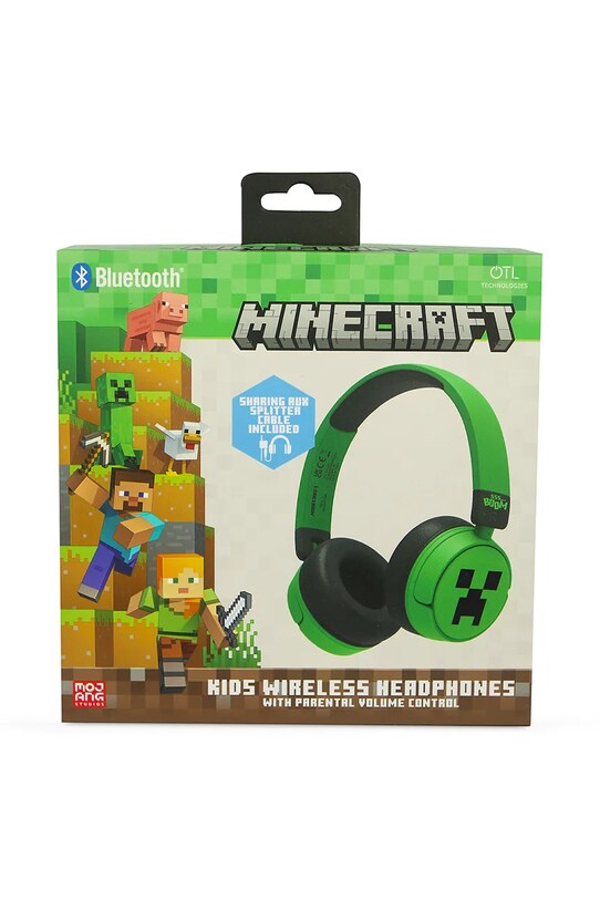 OTL căști wireless pentru copii, tip on-ear x Minecraft MC1231
