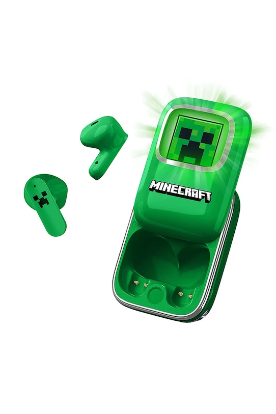 OTL căști wireless pentru copii, tip in-ear x Minecraft verde MC1316