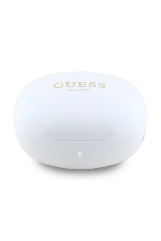 Guess vezeték nélküli fülhallgató Flat Classic Logo Electroplated fehér GUTWST7FCEEH