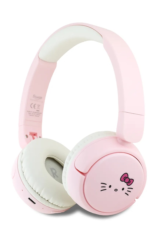 Hello Kitty słuchawki nauszne bezprzewodowe HKOBHV6ROKFP różowy HKOBHV6ROKFP