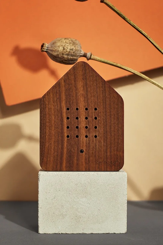 Relaxound domek z kojącymi dźwiękami natury Zwitscherbox 11 x 14,5 x 3,5 cm 11ZBX0202007 brązowy AA00