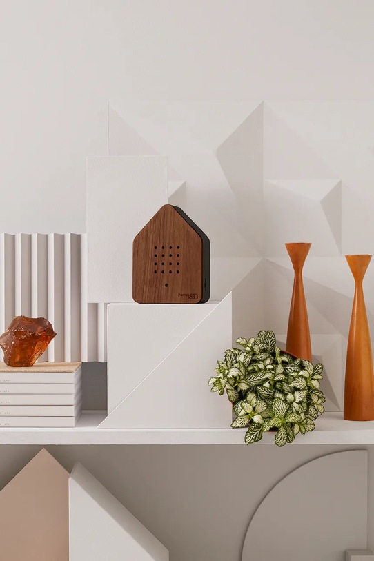 Lifestyle Relaxound domek z kojącymi dźwiękami natury Zwitscherbox 11 x 14,5 x 3,5 cm 11ZBX0202007 brązowy