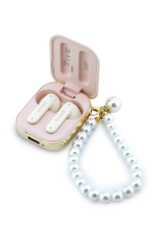 Lifestyle Guess słuchawki douszne bezprzewodowe GUTWSLD2HSPEP różowy
