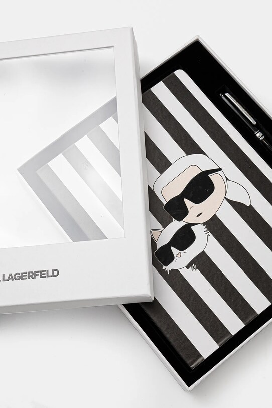 Lifestyle Karl Lagerfeld notes i długopis Ikon 2.0 A1M42035 czarny