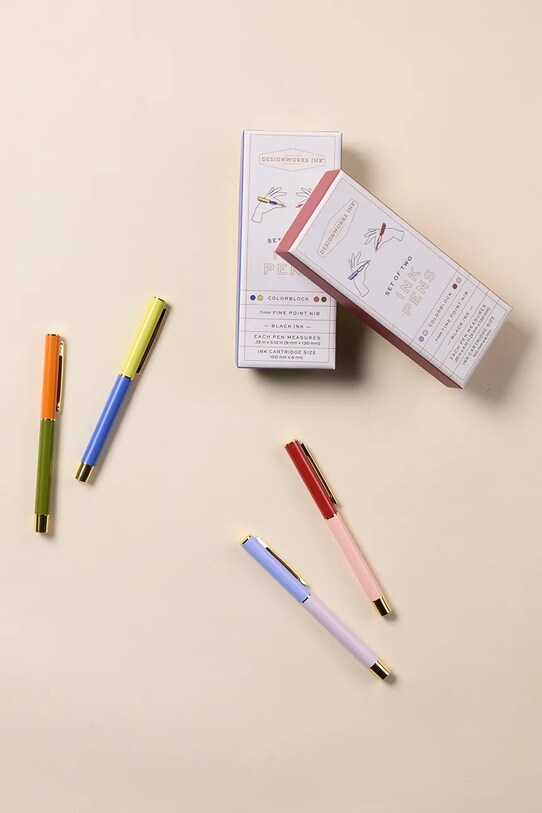 Lifestyle Designworks Ink set de pixuri Colorblock Pens Cobalt 2-pack DCBS.1013EU multicolor