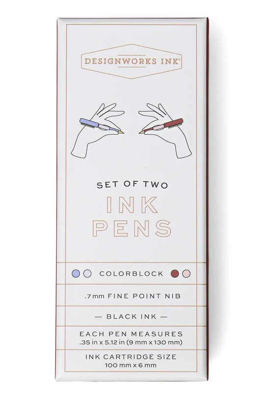 Lifestyle Στυλό Designworks Ink Colorblock Pens Lavender 2-pack DCBS.1014EU πολύχρωμο