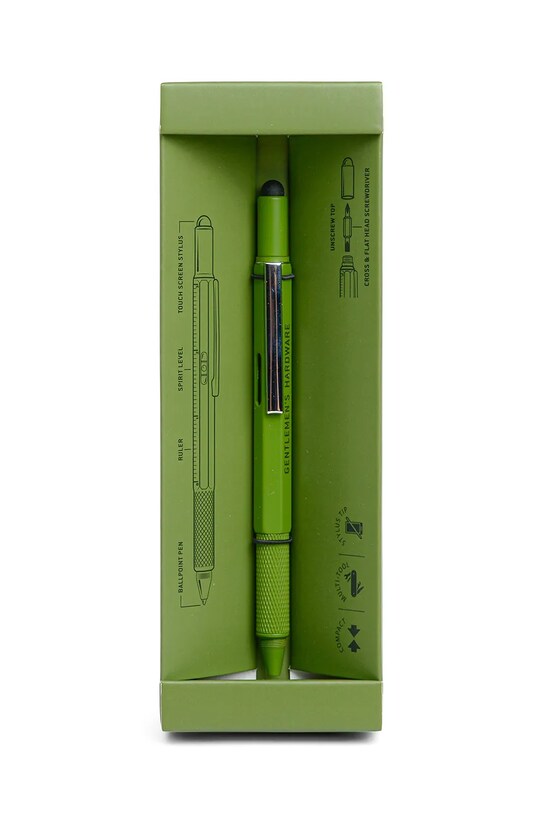 Багатофункціональна ручка Gentlemen's Hardware Tooling Pen 6 w 1 зелений GEN841UK